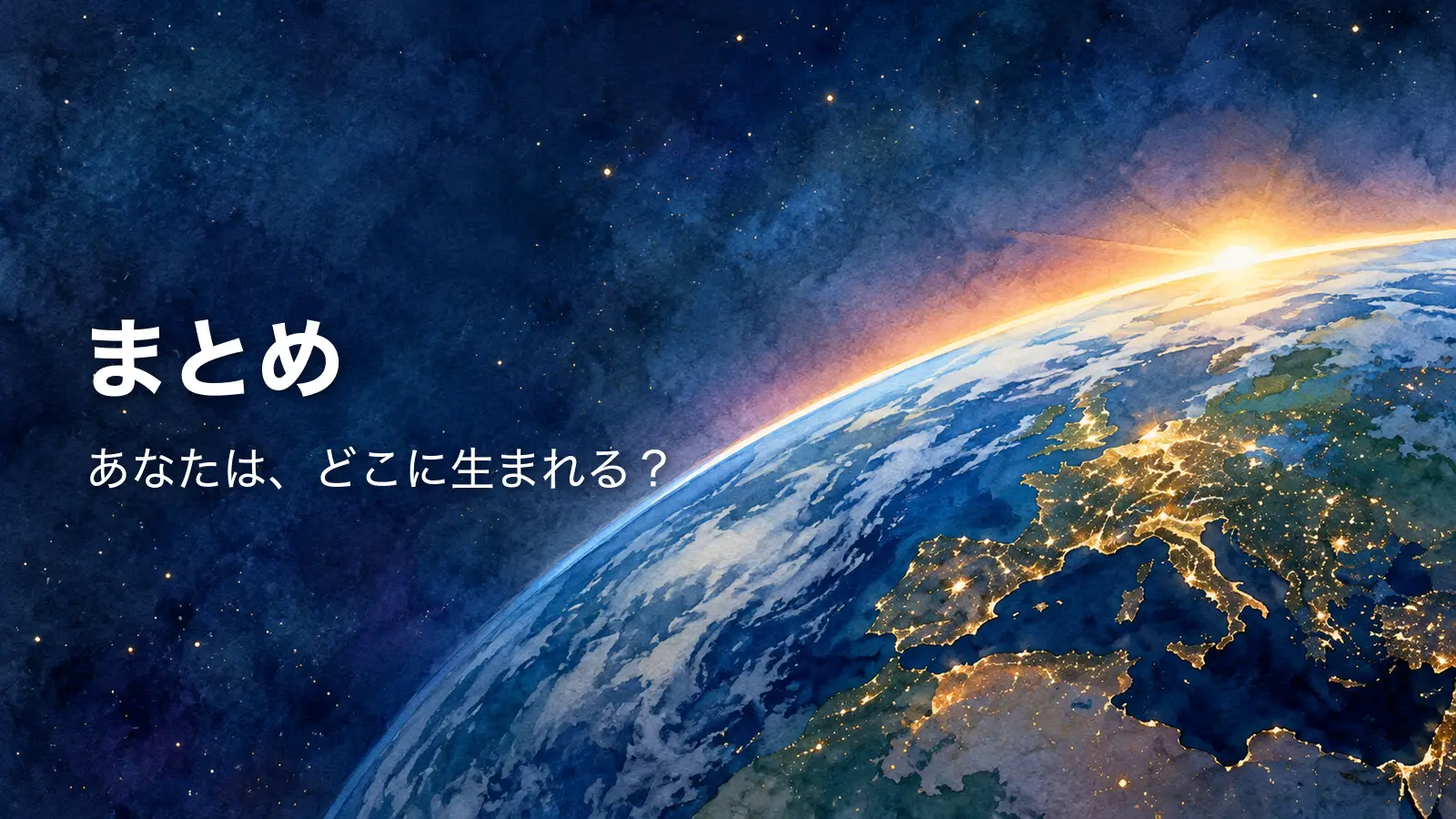 まとめ あなたはどこに生まれる